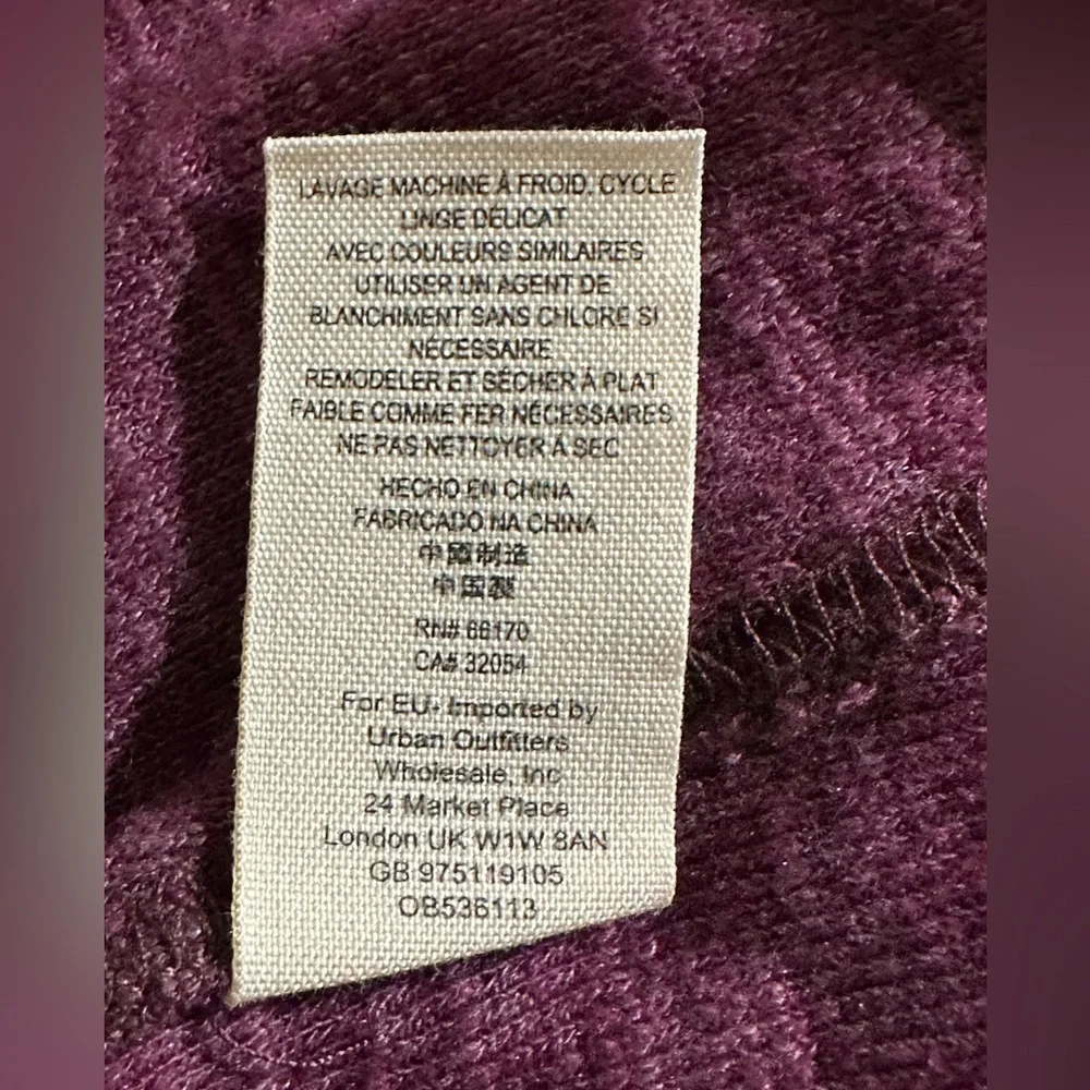 Free People We the Free Split Back Turtleneck Sweater Size Medium purple